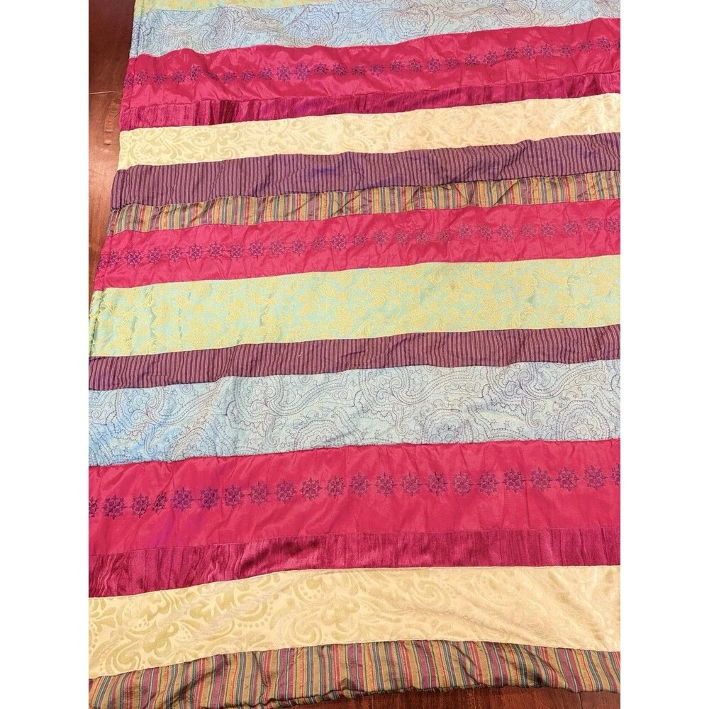 Rare Seventeen Twin Comforter  Boho Y2K Bedding Retro Striped